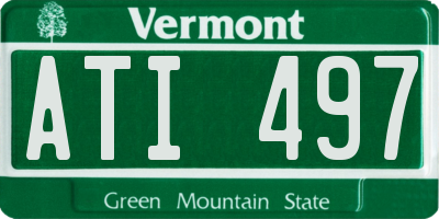 VT license plate ATI497