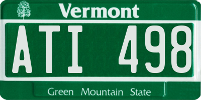 VT license plate ATI498