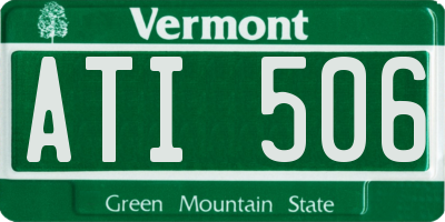 VT license plate ATI506