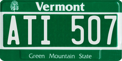 VT license plate ATI507