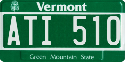 VT license plate ATI510