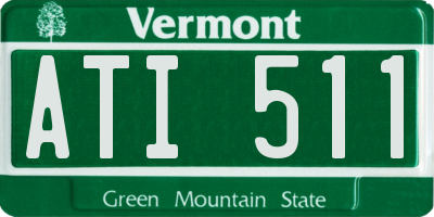 VT license plate ATI511
