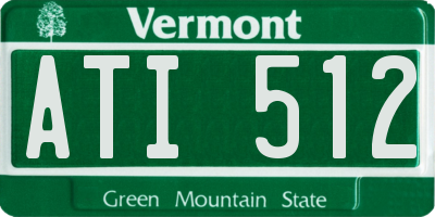 VT license plate ATI512