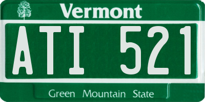 VT license plate ATI521