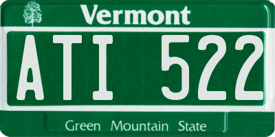 VT license plate ATI522