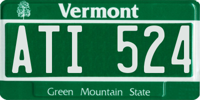VT license plate ATI524