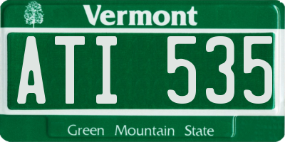 VT license plate ATI535