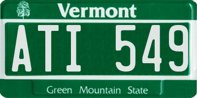 VT license plate ATI549