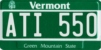 VT license plate ATI550