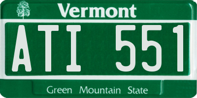 VT license plate ATI551