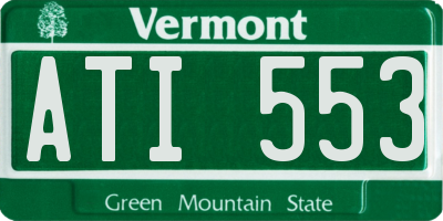 VT license plate ATI553