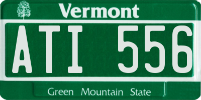VT license plate ATI556
