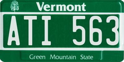 VT license plate ATI563