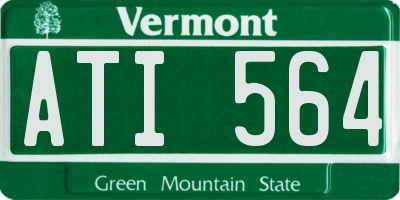VT license plate ATI564
