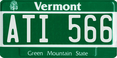 VT license plate ATI566