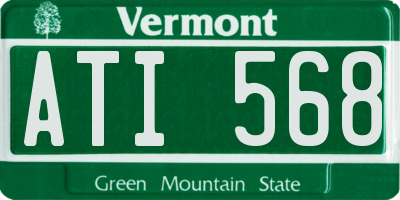 VT license plate ATI568