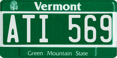 VT license plate ATI569