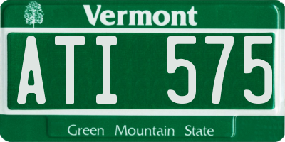 VT license plate ATI575