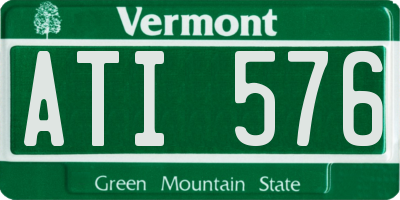 VT license plate ATI576