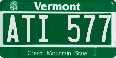 VT license plate ATI577