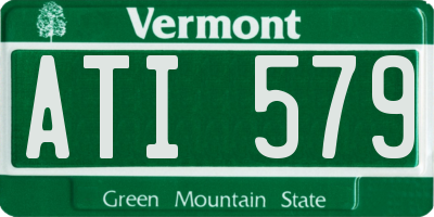 VT license plate ATI579