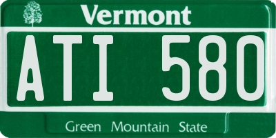 VT license plate ATI580