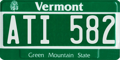 VT license plate ATI582