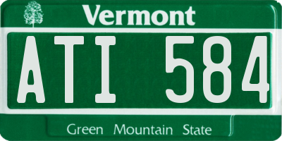 VT license plate ATI584