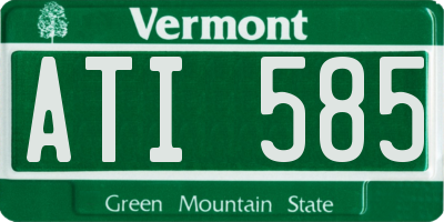 VT license plate ATI585