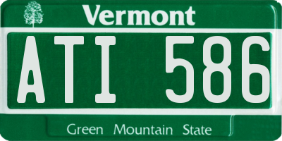 VT license plate ATI586