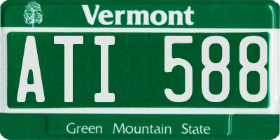 VT license plate ATI588