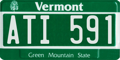 VT license plate ATI591
