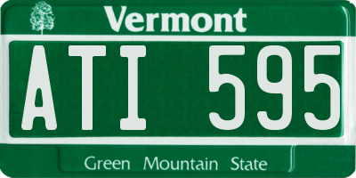 VT license plate ATI595