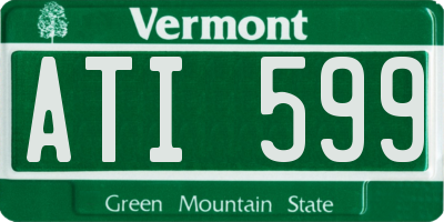 VT license plate ATI599