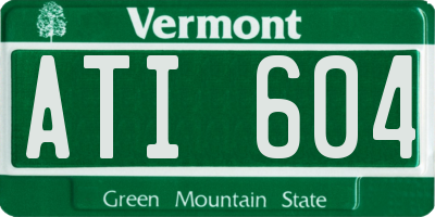 VT license plate ATI604