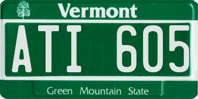 VT license plate ATI605