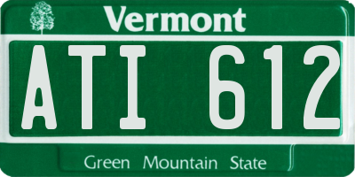 VT license plate ATI612