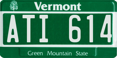 VT license plate ATI614