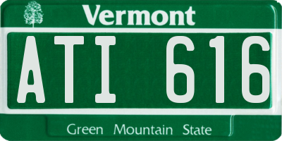 VT license plate ATI616