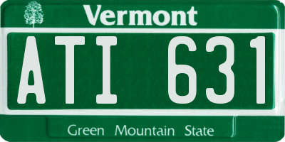 VT license plate ATI631
