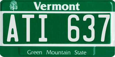 VT license plate ATI637