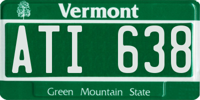 VT license plate ATI638