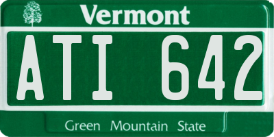 VT license plate ATI642