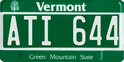 VT license plate ATI644