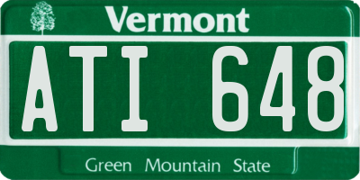 VT license plate ATI648