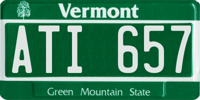 VT license plate ATI657