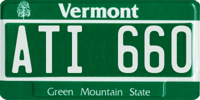 VT license plate ATI660