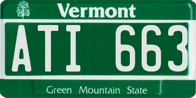 VT license plate ATI663