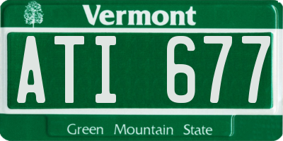VT license plate ATI677
