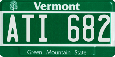 VT license plate ATI682
